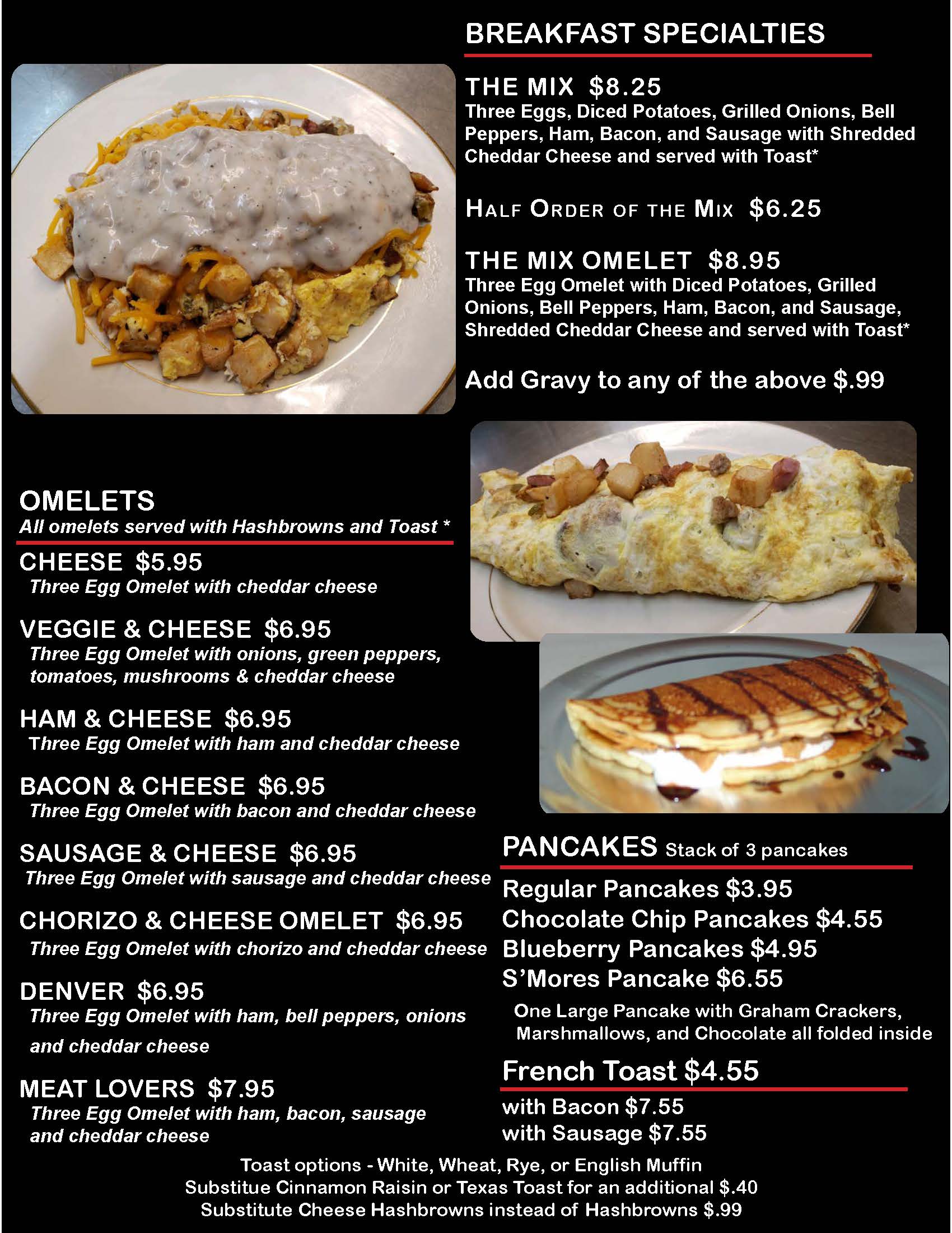 Rock River GAP Menu Page 1