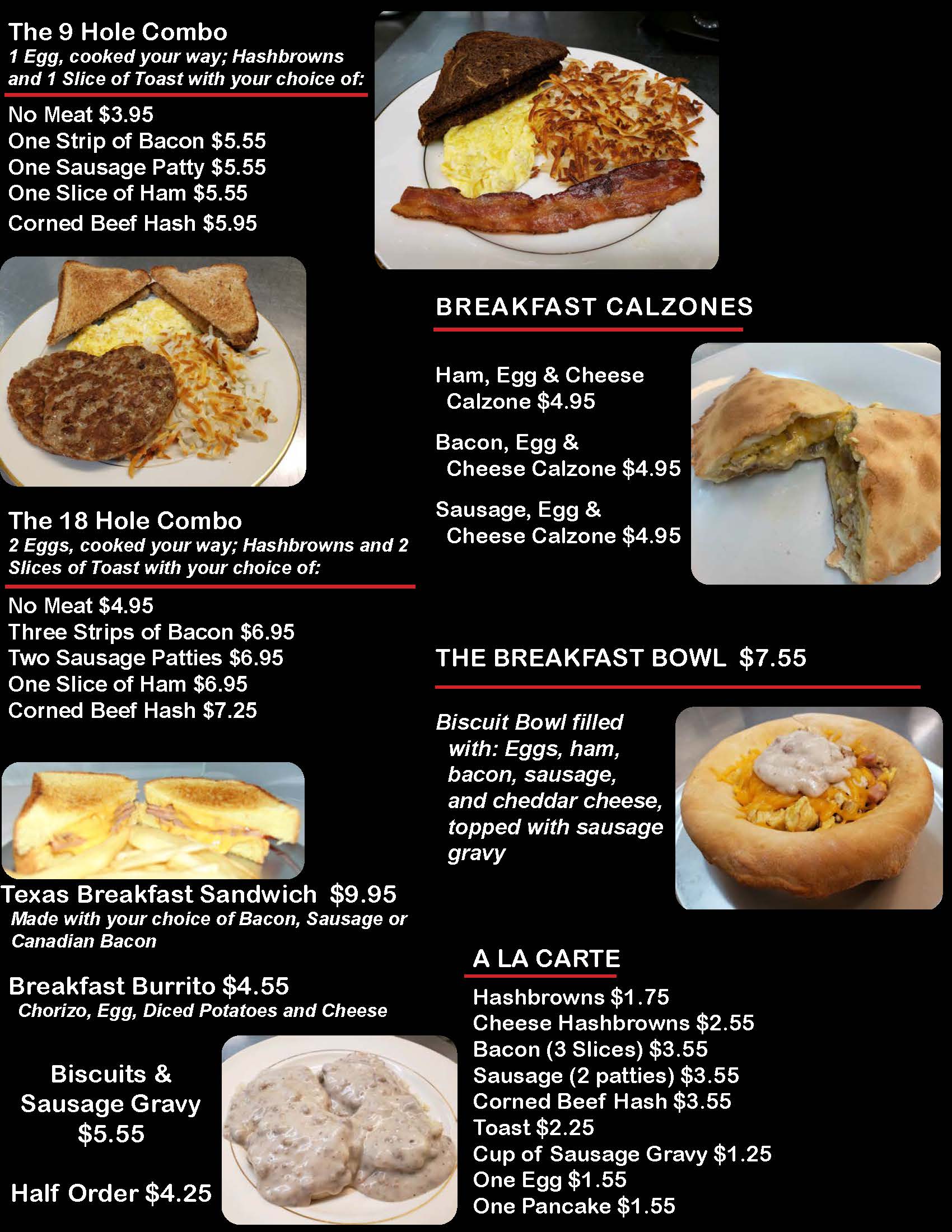 Rock River GAP Menu Page 2